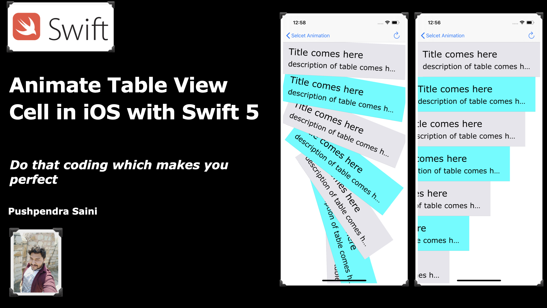 How to animate UITableViewCell in iOS Swift - Weps Tech