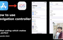 How to use navigation controller in iOS Swift