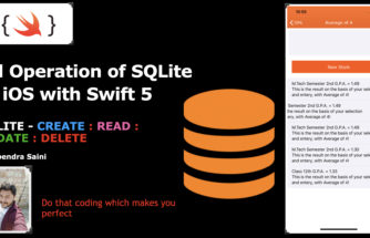 What are the operation of SQLite database in iOS with swift 5.
