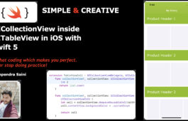 UICollectionView inside UITableView in iOS with Swift 5