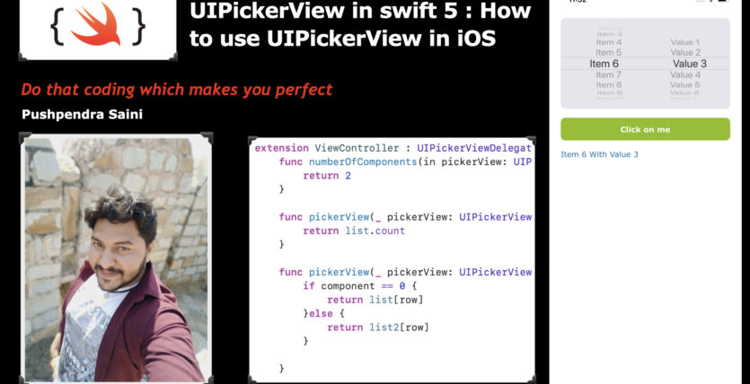 Learn how to Use UIPickerView in swift 5