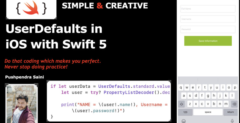 UserDefaults in iOS with Swift 5