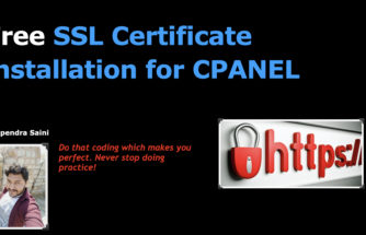 Free SSL Certificate installation for CPANEL