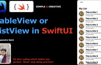 TableView or ListView in SwiftUI